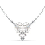 2.39 Ct White gold initial necklace with letter pendant.