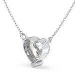 2.39 Ct White gold initial necklace with letter pendant.