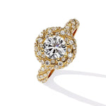 Round Cut Diamond anniversary ring with birthstone anniversary rings