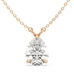 2.34 Ct Real diamond necklace with natural diamonds in gold setting.