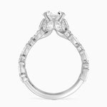 Vintage style engagement ring with sapphire- Women Special Ring Diamond Ring.