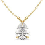 2.34 Ct Real diamond necklace with natural diamonds in gold setting.