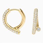 3.58 Ct Gold Plated Diamond Round Cut Diamond For Unique Earring.