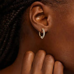 3.58 Ct Gold Plated Diamond Round Cut Diamond For Unique Earring.