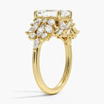 Lab grown Radiant cut engagement ring-Gold Plated Diamond Ring
