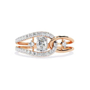 Mix Shape Gold Diamond Ring - Unique  Diamond Ring