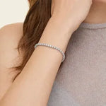 4.95 Ct Cartier tennis bracelet with diamonds in yellow gold design.