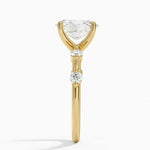 Oval cut engagement ring with lab grown diamond in rose gold Diamond Ring