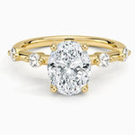 Oval cut engagement ring with lab grown diamond in rose gold Diamond Ring