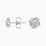 2.66 Ct Unique Hoop Diamond Earrings White Gold Diamond Earrings