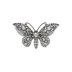 3.94 Ct Round Lab Created Diamond Brooch Butterfly White Gold Plated Diamond Brooch Vintage Brooch