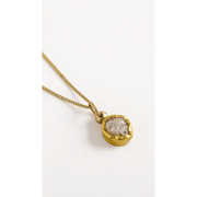Natural Rough Diamond Pendant in 18K Yellow Gold, Uncut Raw Diamond Necklace for Everyday Elegance Necklace