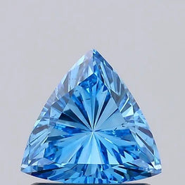 Fancy Blue Lab Created Triliant Shape Diamond