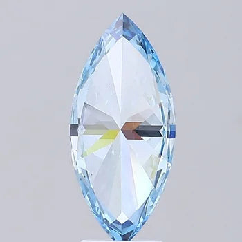 Fancy Vivid Blue Lab Created Loose Marquise Diamond