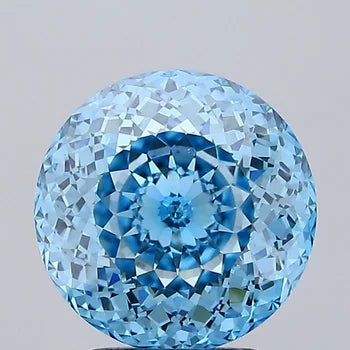 Portugal Cut Lab Created Vivid Blue Diamond