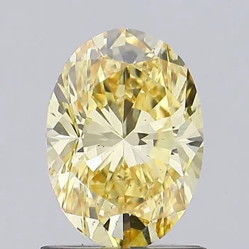 Oval Shape Fancy Yellow Lab Grown Diamond