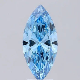 Fancy Vivid Blue Lab Created Loose Marquise Diamond