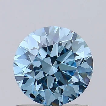 0.50Ct Lab Created Vivid Blue Brilliant Cut Diamond