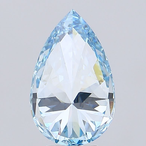 0.90 Carat Loose Pear Cut Diamond | Fancy Shape Lab Created Diamond | VS1 Clarity Blue Diamond For Pendant - Jay Amar Gems