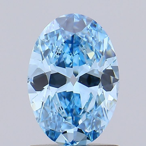 0.91 Carat Modified Oval Cut Loose Lab Grown Diamond | Fancy Vivid Blue Color | VVS2 Clarity Loose Diamond l Engagement Ring Diamond Gift For Her - Jay Amar Gems