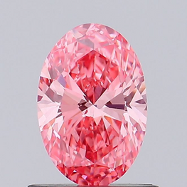 0.90 ct Oval Cut Lab-grown Diamond | Fancy Vivid Pink Color VS1 Clarity | Lab Created stone - Jay Amar Gems