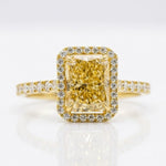 Rectangle engagement ring with elegant diamond sparkle and luxury design