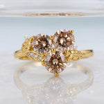 Wedding band vs engagement ring comparison with elegant diamond jewelry