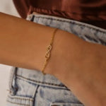 Moissanite tennis bacelet with shining stones and premium chain style