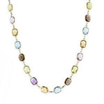 0.58 Ct genuine multicolour gemstone pendant necklace with soft mixed colors and elegant design, ideal for delicate fine jewelry and everyday styling