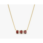 0.72 Ct genuine red gemstone pendant necklace with deep color and minimalist elegant design, perfect for everyday jewelry and gifting
