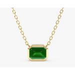 1.05 Ct Genuine Green Diamond Necklace Classic Minimalist Pendant Elegant Fine Jewelry for Women