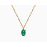 0.21 Ct genuine green gemstone pendant necklace with soft green color and delicate design, perfect for minimal fine jewelry and everyday styling