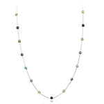 1.25 Ct genuine multicolour gemstone pendant necklace with artistic blend of colors and elegant design, perfect for unique fine jewelry and stylish wear