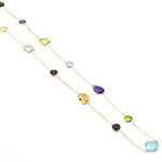 1.25 Ct genuine multicolour gemstone pendant necklace with soft blended colors and elegant design, ideal for delicate fine jewelry and everyday wear