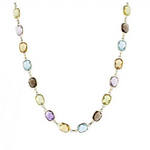 0.58 Ct genuine multicolour gemstone pendant necklace with soft mixed colors and elegant design, ideal for delicate fine jewelry and everyday styling