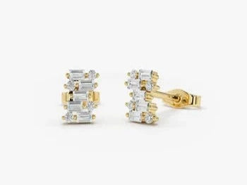 Delicated Stud 14k Yellow Plated Earrings