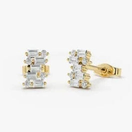 Delicated Stud 14k Yellow Plated Earrings