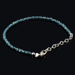 Natural Rough Diamond Bracelet with raw uncut diamonds set in elegant handmade jewelry design