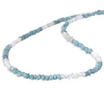 2.5 mm to 3.5 mm white and blue Colored beads with luxury jewelry styling