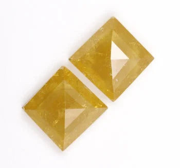 3.02 Ct , Fancy Yellow Color Kite Shape Minimal Diamond Pair, Earrings Jewelry Diamond Pair, Best Price Diamond Pair