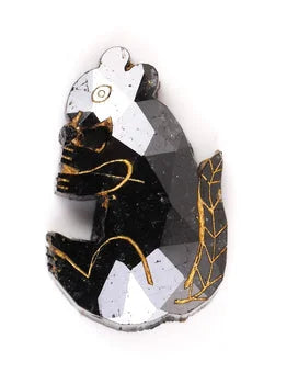 Fancy Black Antique Squirrel Shape Natural Diamond