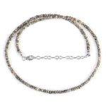 30 carat grey Colored Diamond rough beads necklace in elegant luxury style Necklace