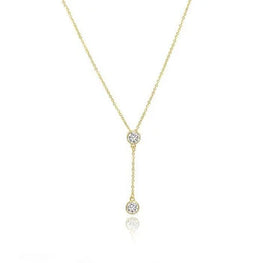Delicated 14k Yellow Plated Anniversary Necklace