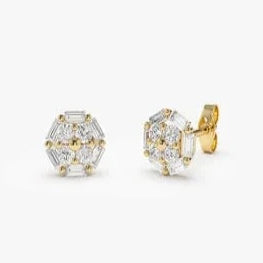 Baguette Cut Diamond Delicated Earrings