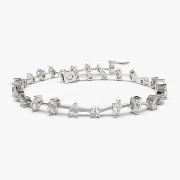 Elegant Diamond 925 Sterling Silver Bracelet