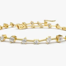 Elegant Diamond 925 Sterling Silver Bracelet