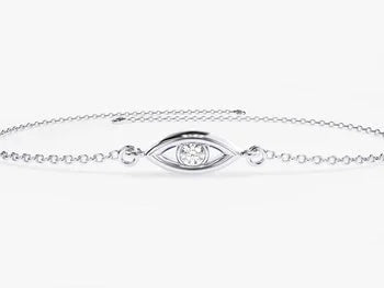 Evil Eye Charm Stunning Silver Bracelet