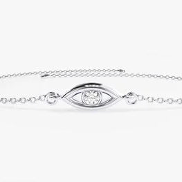 Evil Eye Charm Stunning Silver Bracelet