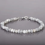 20 Ct grey Colored Diamond 4 to 5 mm beads bracelet with luxury gemstone styling