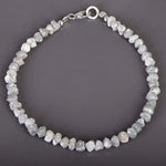 20 Ct grey Colored Diamond 4 to 5 mm beads bracelet with luxury gemstone styling